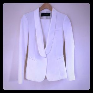 NWT Zara tuxedo suit -white- XS jacket and pants